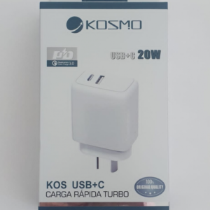 Cabezal 20W Usb Y Tipo C Kosmo