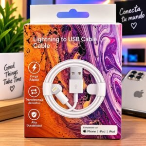 CABLE USB A IPHONE CAJA COLOR