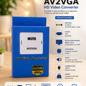 CONVERSOR RCA A VGA CAJA