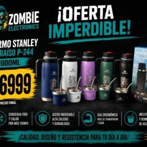 COMBO TERMO MATE + BOMBILLA PARAISO 1000L