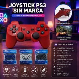 JOYSTICK PS3 COLORES SIN MARCA