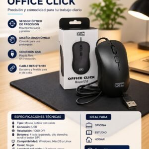 MOUSE CON CABLE GTC MOG-108N
